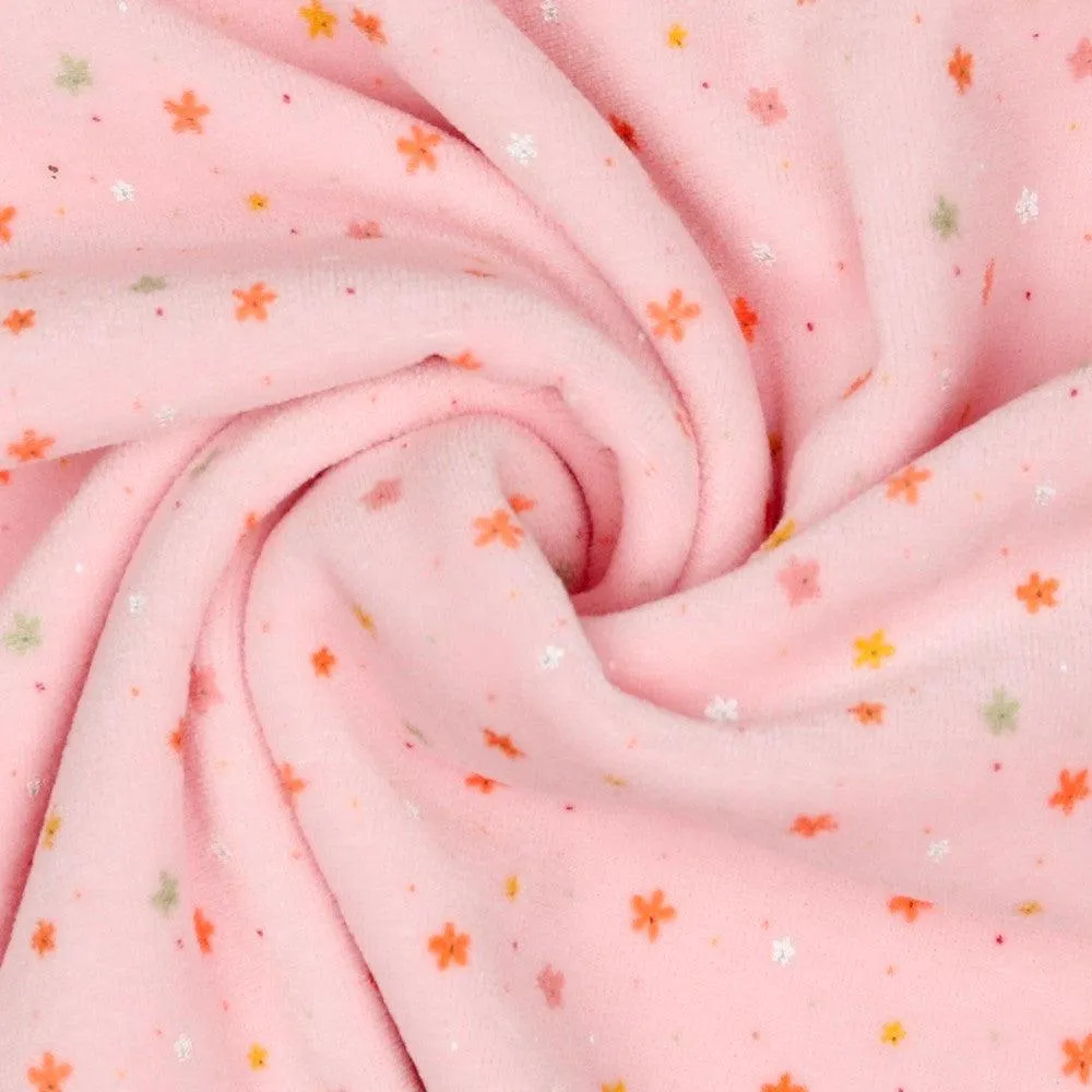 Multicoloured Mini Floral Nicky Velour Fabric