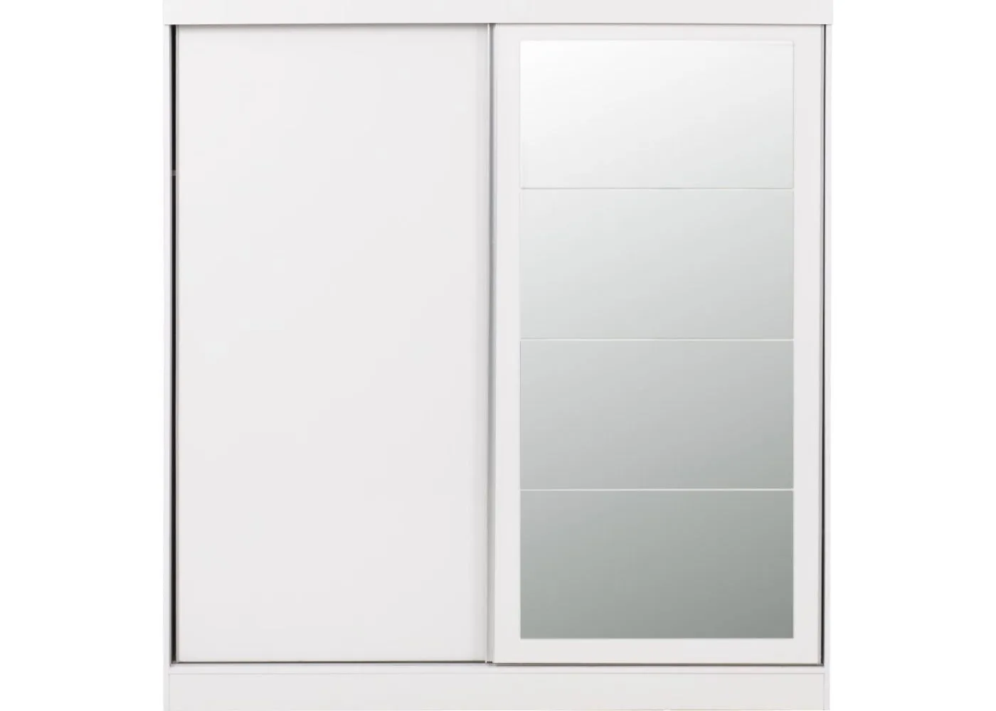 Nevada White Gloss 2-Door Sliding Wardrobe by Wholesale Beds & Furniture