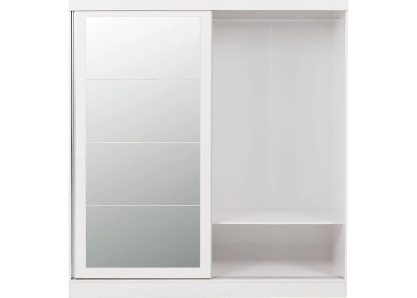 Nevada White Gloss 2-Door Sliding Wardrobe by Wholesale Beds & Furniture