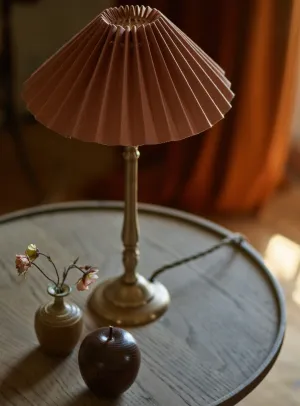 Nora Pleated Lampshade, Small, Plaster Pink
