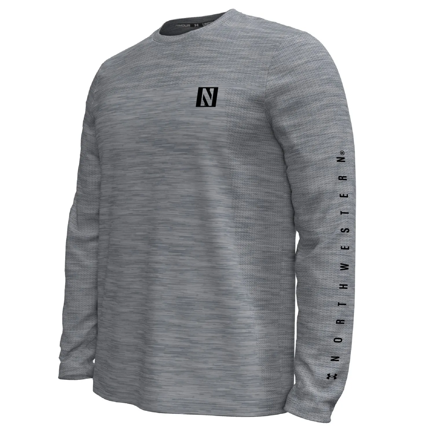 Northwestern Wildcats Men's Under Armour Seamless Gray Long-Sleeve T-Shirt