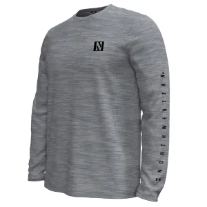 Northwestern Wildcats Men's Under Armour Seamless Gray Long-Sleeve T-Shirt