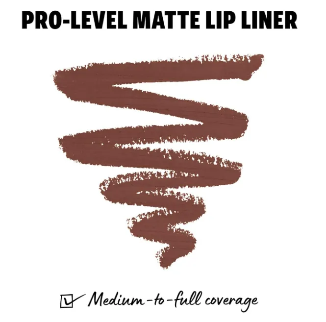 NYX PROFESSIONAL MAKEUP Suede Matte Lip Liner, Vegan Formula - Leon (Honey Brown)