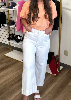 Off white flare jeans