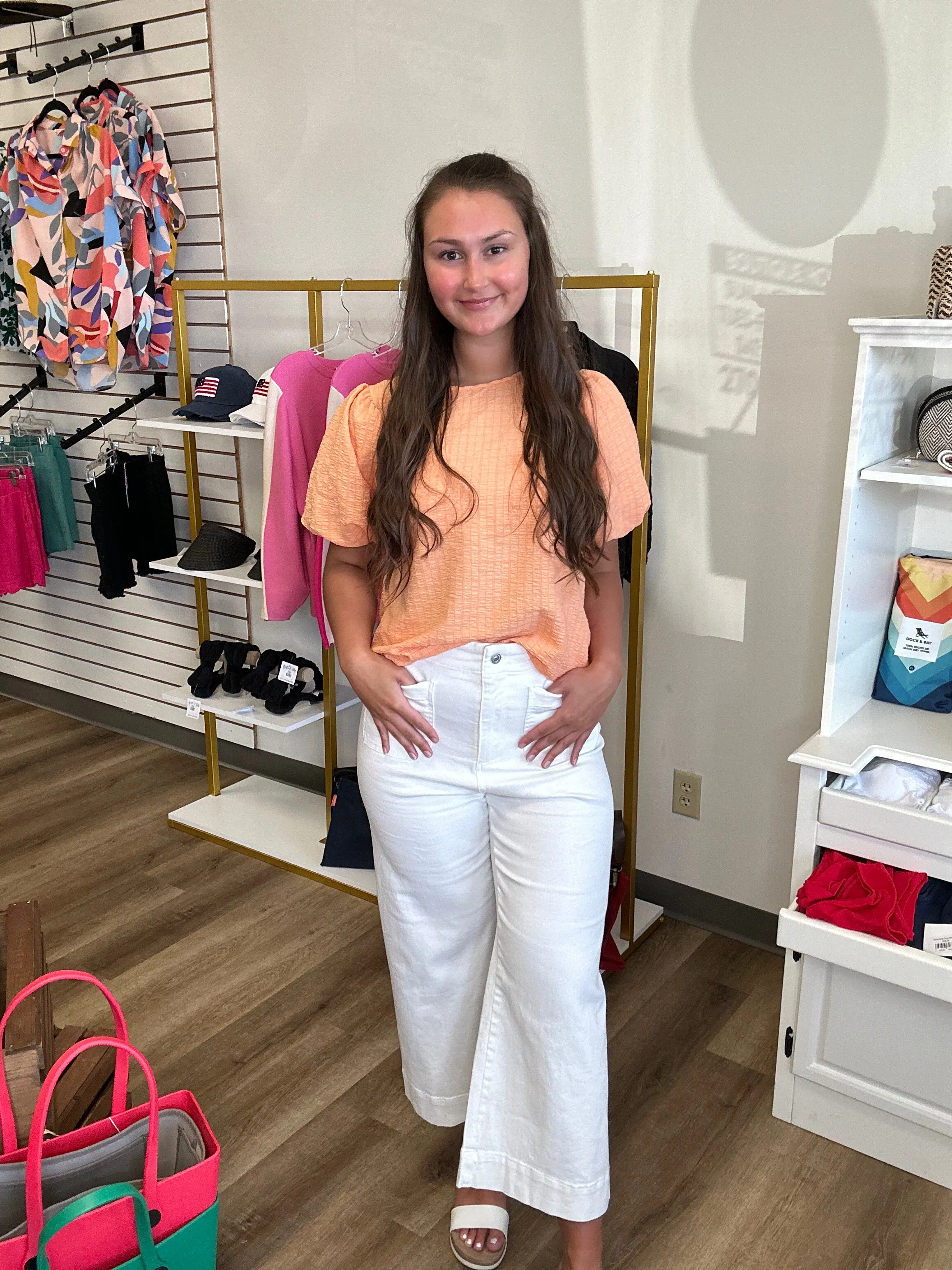 Off white flare jeans
