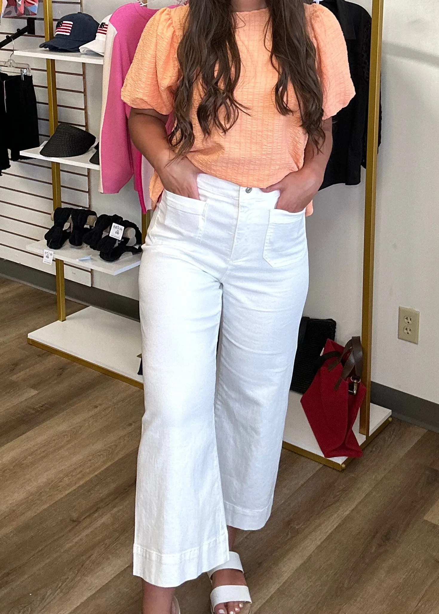 Off white flare jeans