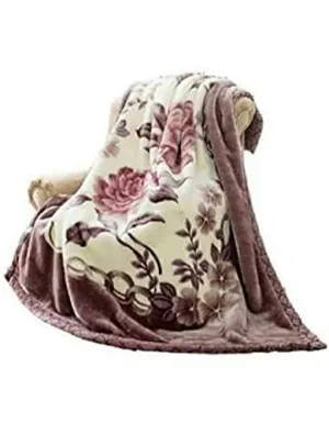 OMAJA HOME Cloudy Kids Blanket Single Bed Double Ply Super Soft Fabric Floral Printed Mink Heavy Duty Luxury Ultra for Heavy Winters with English Colors 60 X 90 inches (Pack of 1)