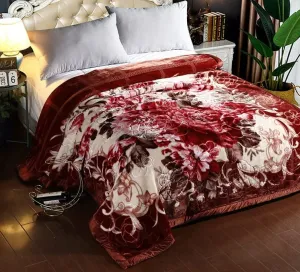 OMAJA HOME Cloudy Super Soft Fabric Floral Printed Mink Heavy Duty Luxury Ultra 2 Ply Single Bed Blanket for Heavy Winters with English Colors & Stylish Bag Packing (Pack of 1) Multicolor#33