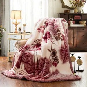 OMAJA HOME Cloudy Super Soft Fabric Mink Blanket, Luxury Ultra 2 Ply Single Bed Blanket for Heavy Winters with English Colors & Stylish Bag Packing (Pack of 1), Lightweight Color#21