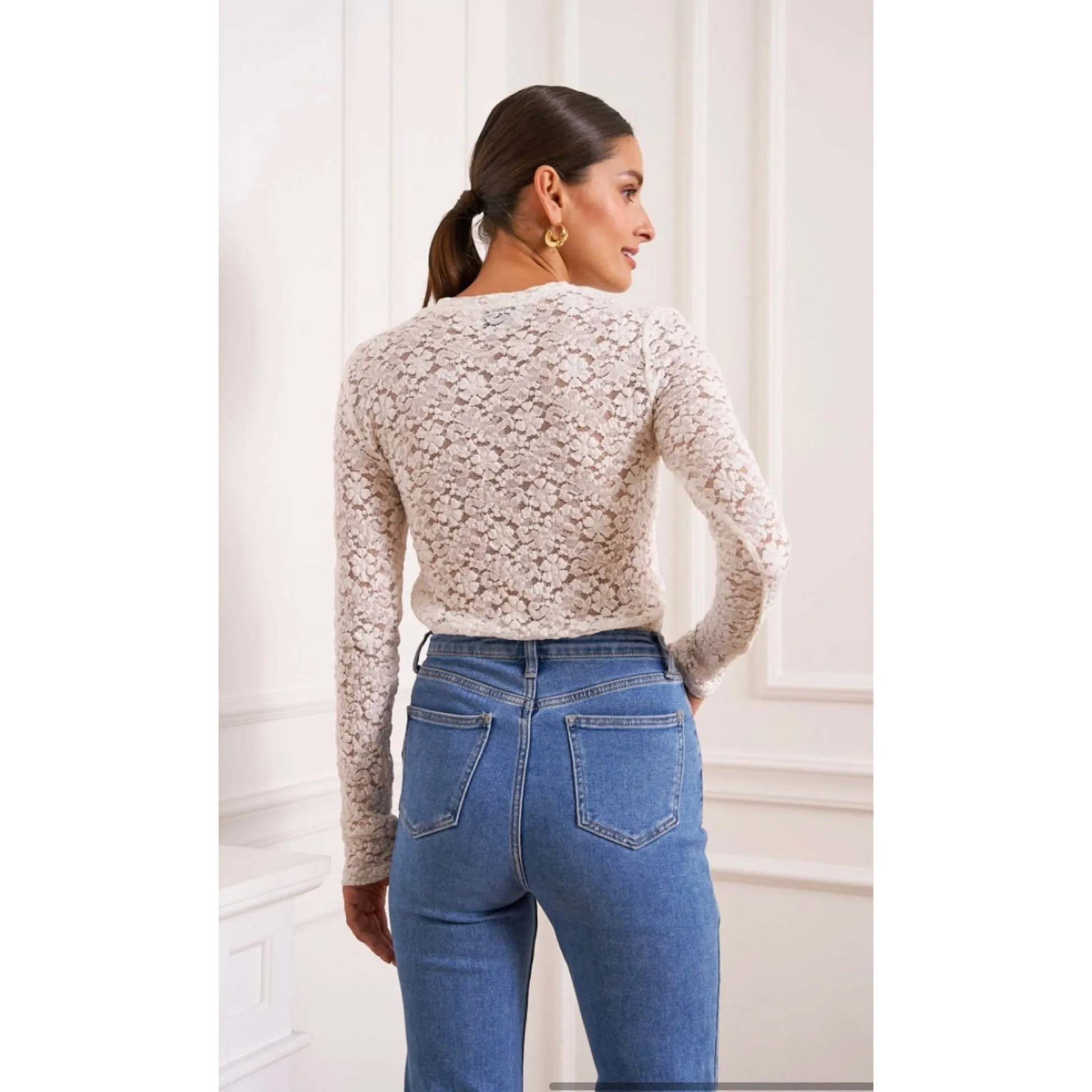 On Trend Lace Long Sleeve T-Shirt