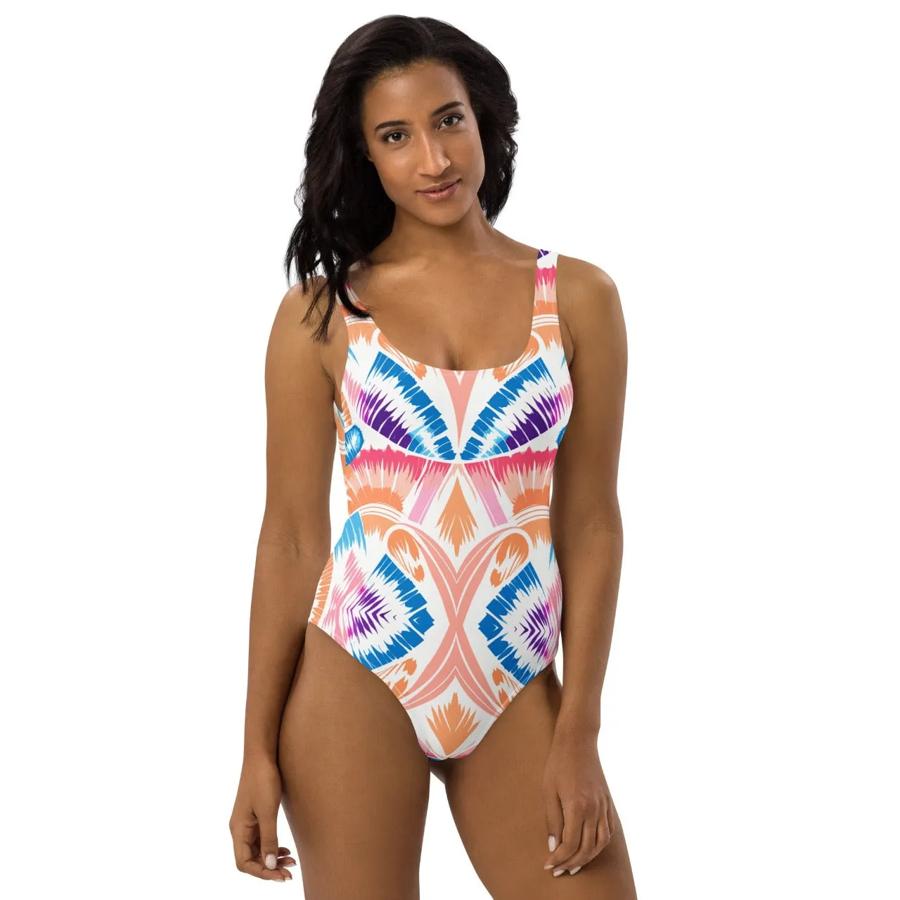 One-Piece Swimsuit Peachy Shells Seaside Embrace