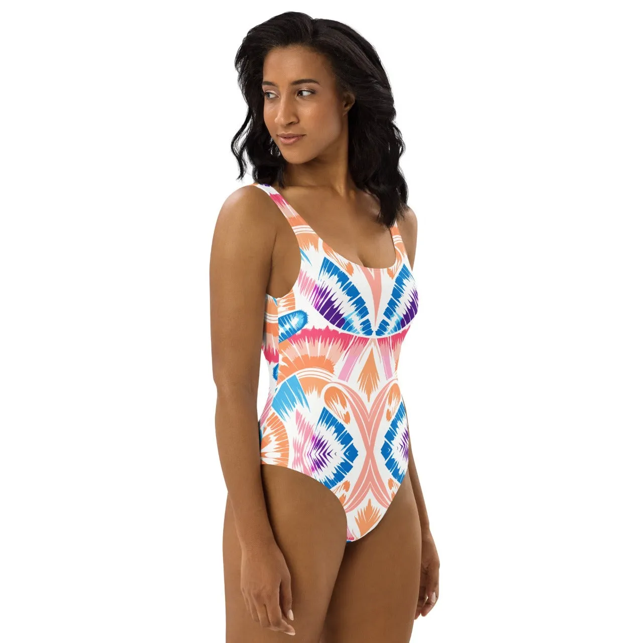 One-Piece Swimsuit Peachy Shells Seaside Embrace