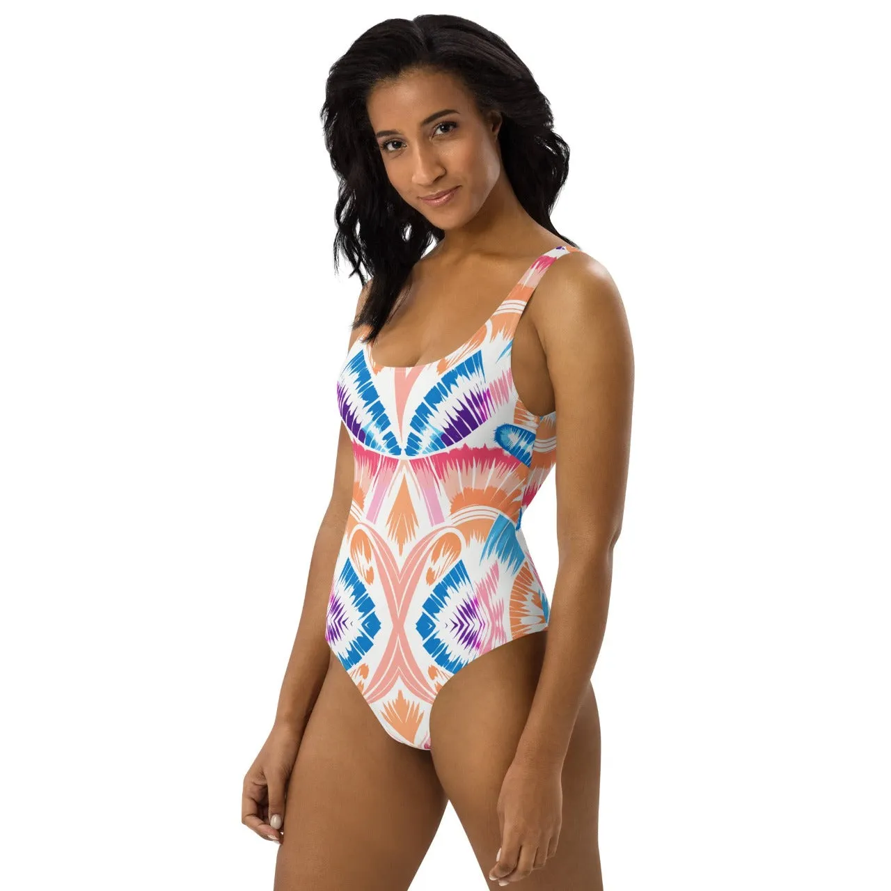 One-Piece Swimsuit Peachy Shells Seaside Embrace