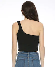 One shoulder cropped design double layer