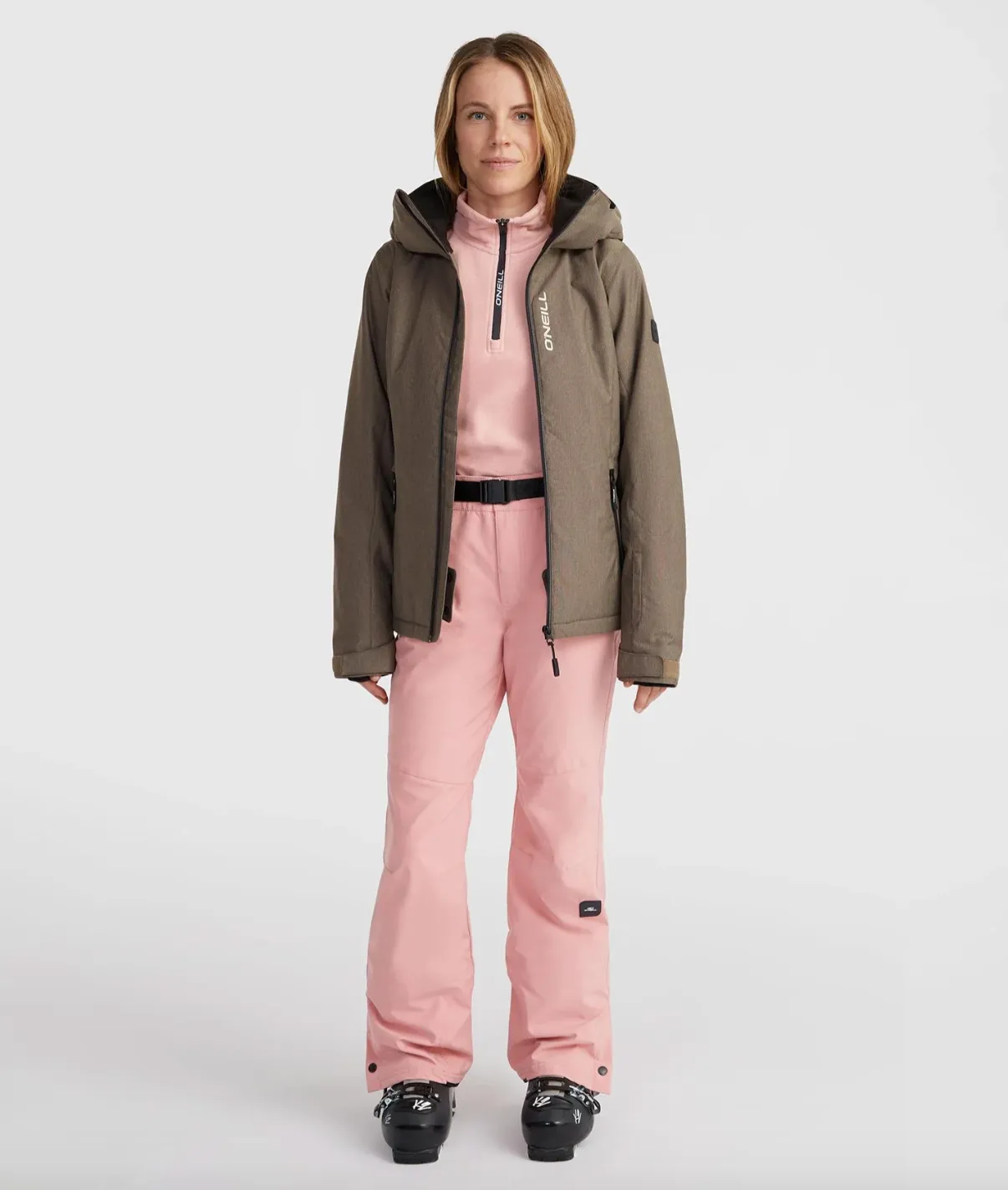 Oneill Stuvite Melange Wmns Jkt Concrete