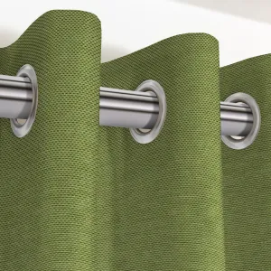Panama Plain Fern Green Curtains