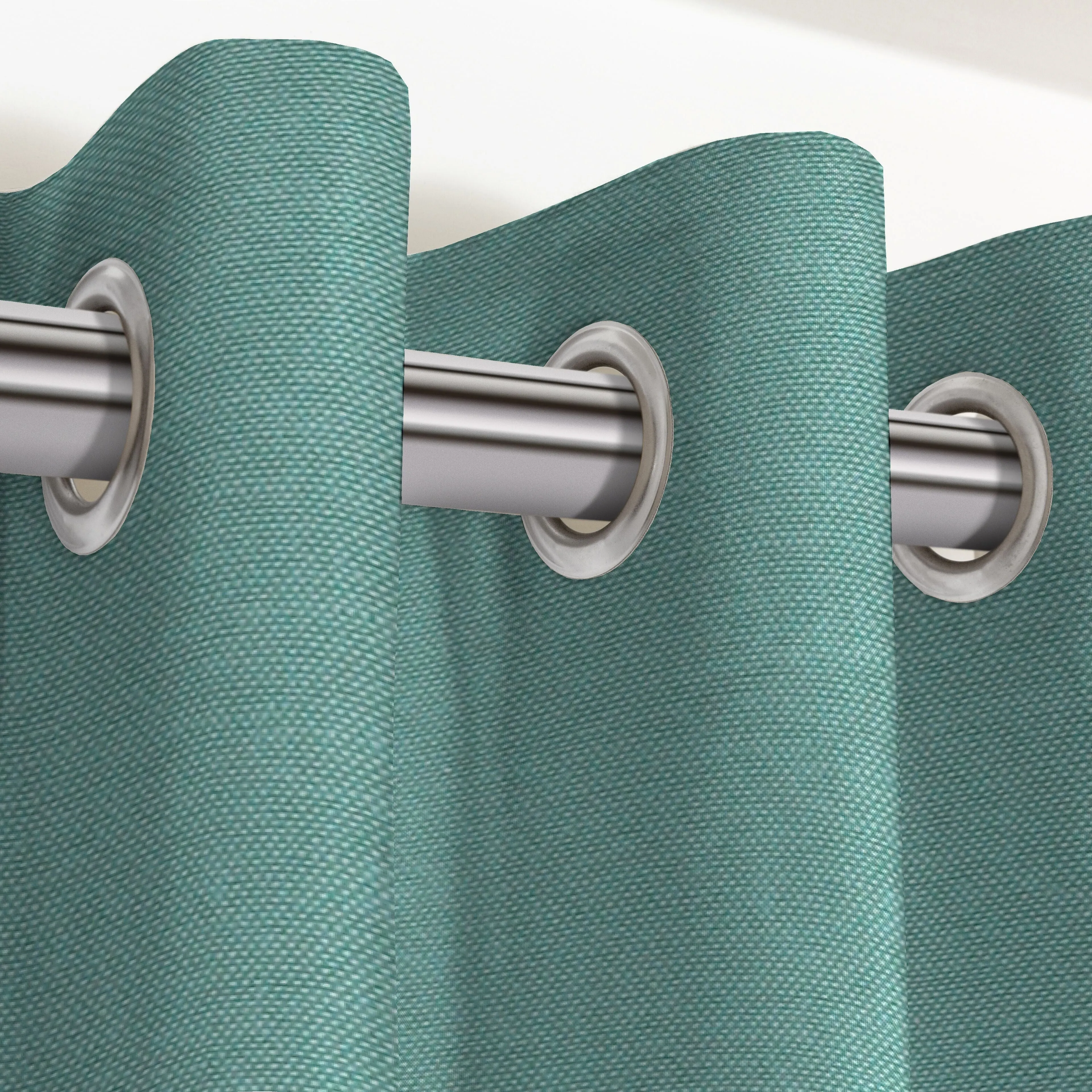 Panama Plain Teal Curtains