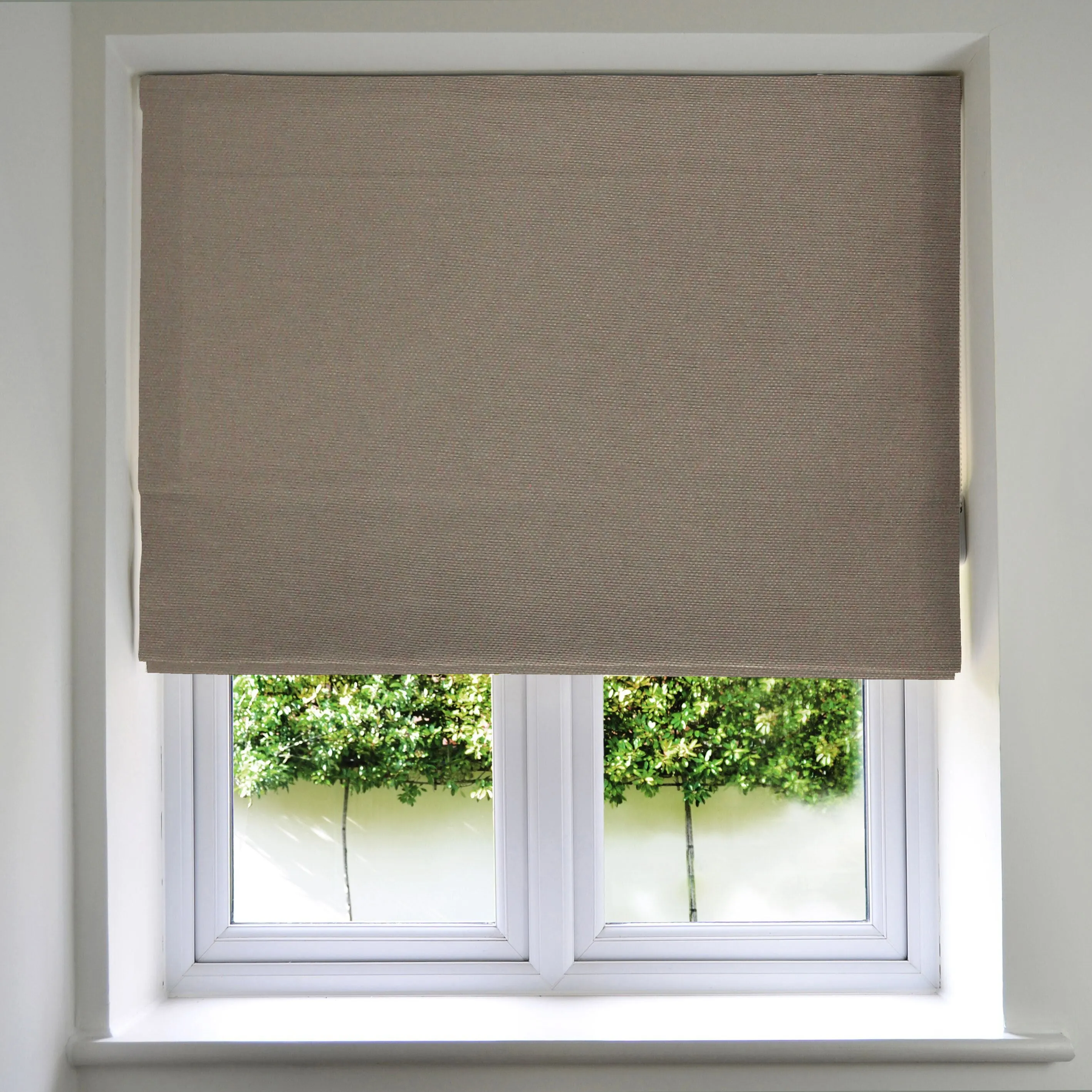 Panama Taupe Roman Blind
