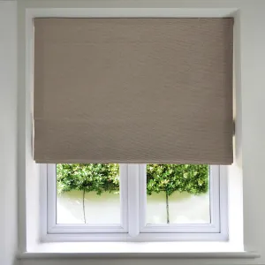 Panama Taupe Roman Blind