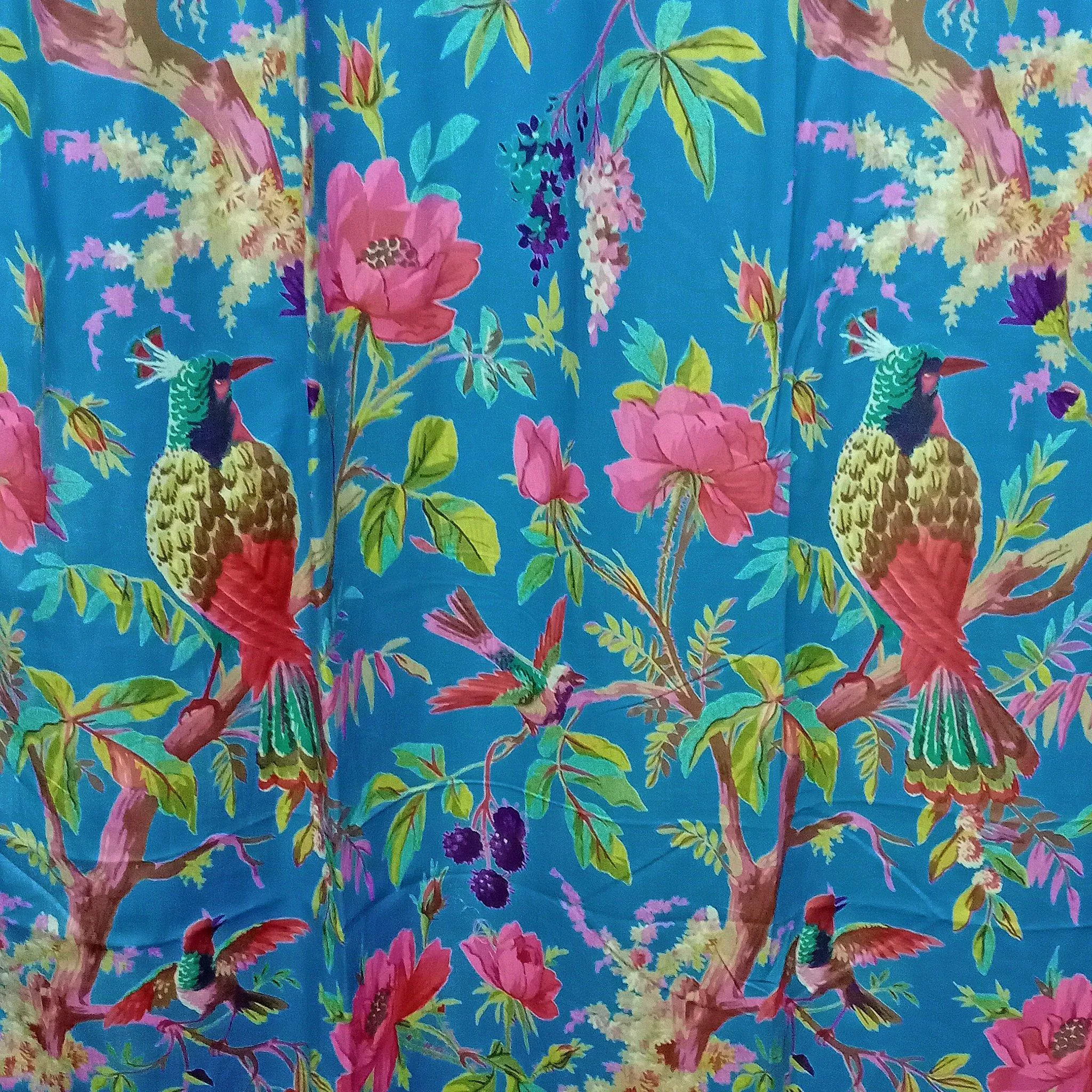 Paradise Curtain Pair-Blue