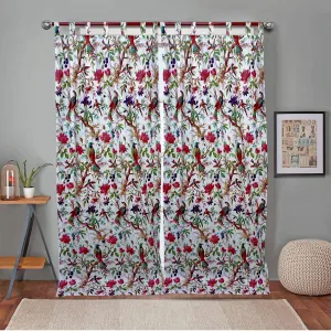Paradise Curtain Pair-White