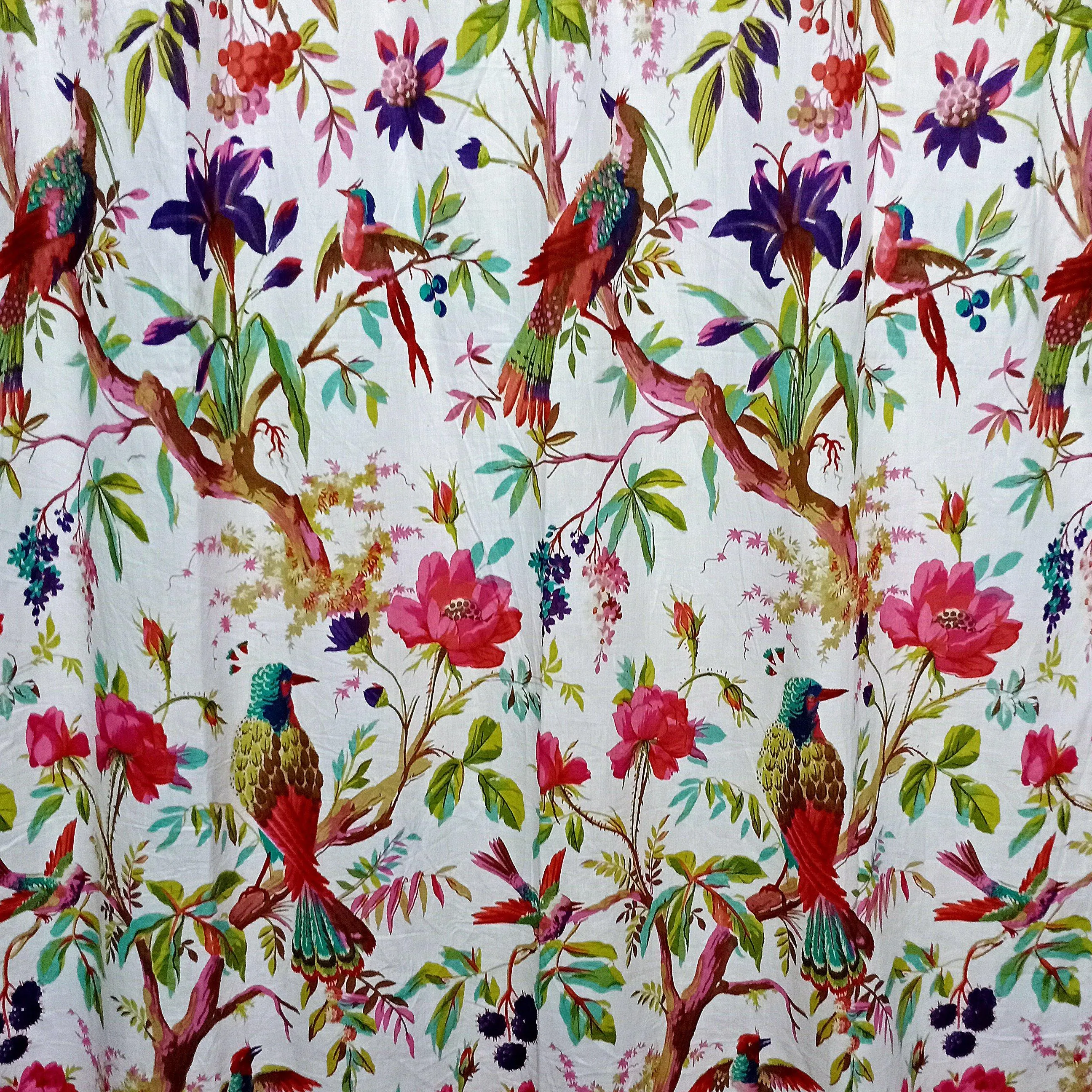 Paradise Curtain Pair-White