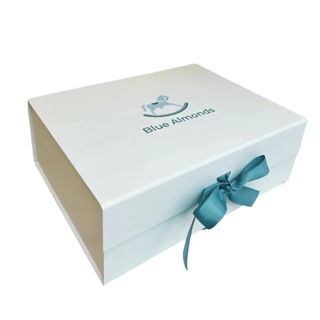 Personalised blue Signature baby gift set