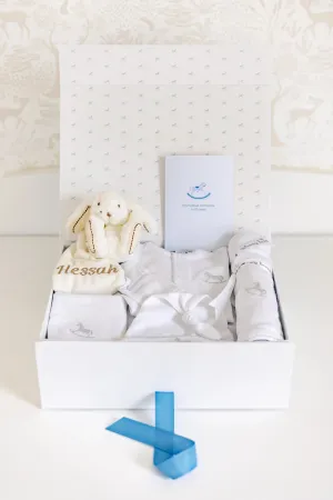 Personalised neutral Signature baby gift set