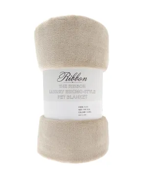 Pet eskimo-style blanket | Camel