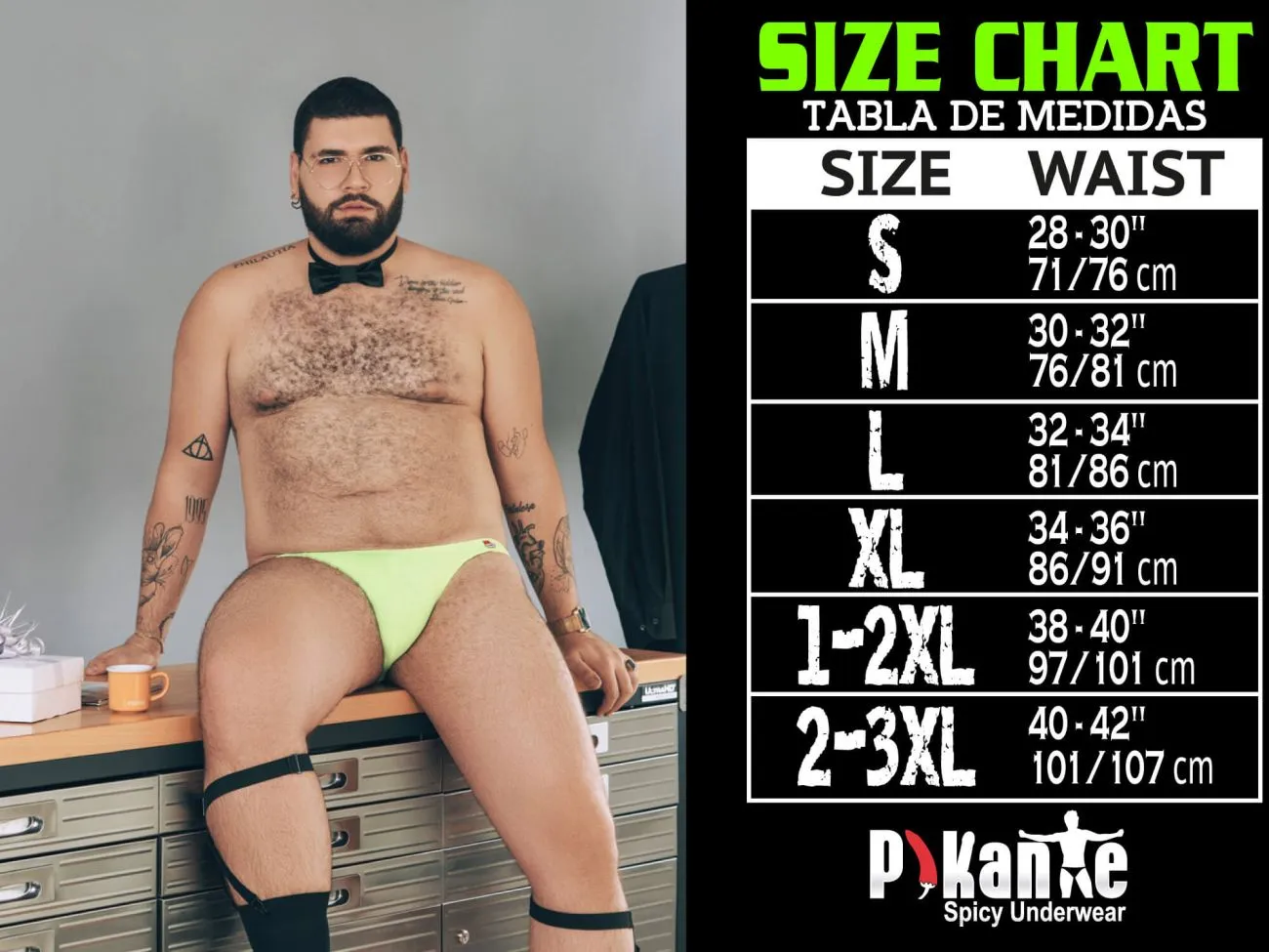 Pikante PIK 0336 Manhood Long Johns Thongs Color Black