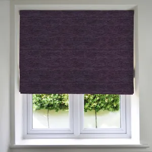 Plain Chenille Purple Roman Blind