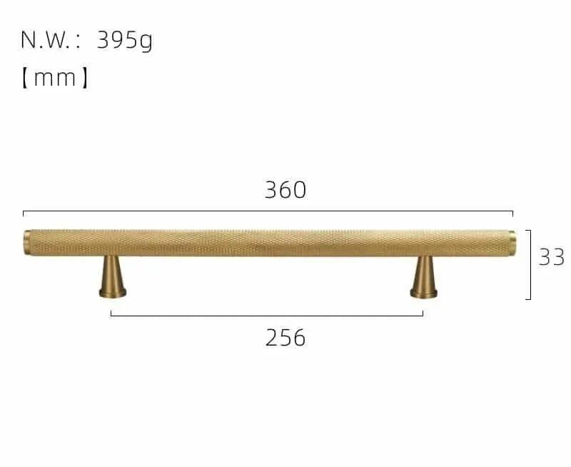 PORTA / Solid Brass Knurled Handles