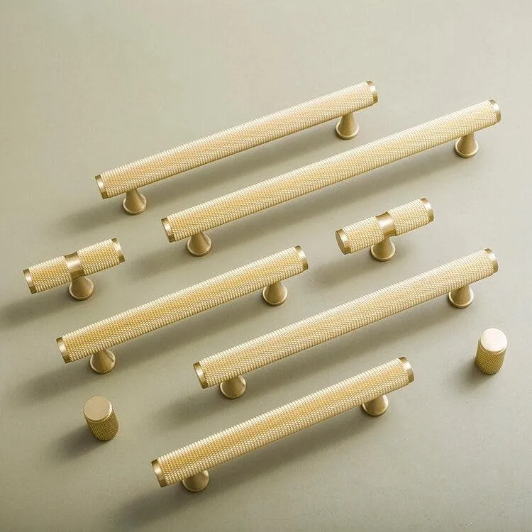 PORTA / Solid Brass Knurled Handles