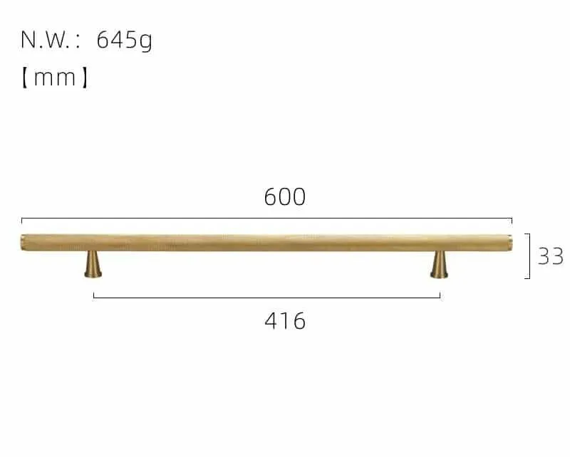 PORTA / Solid Brass Knurled Handles