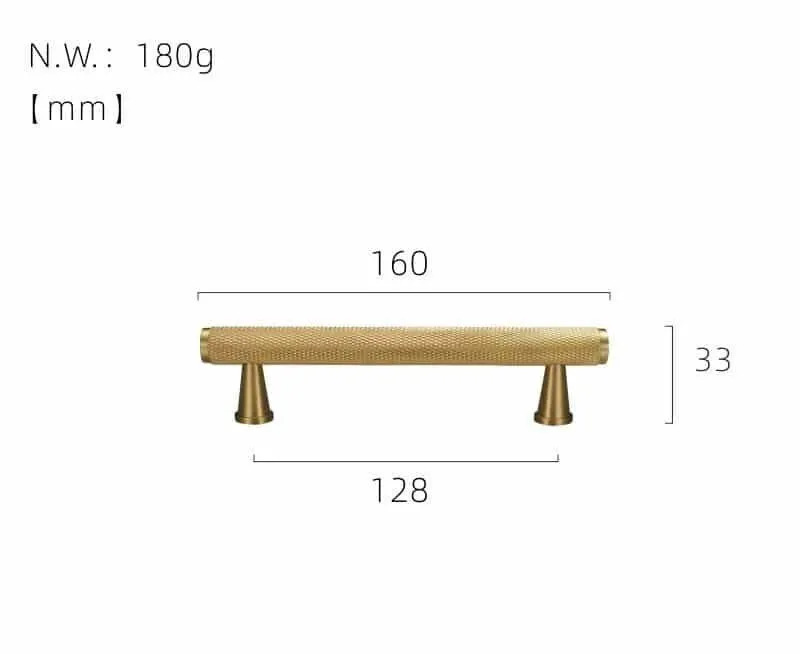 PORTA / Solid Brass Knurled Handles