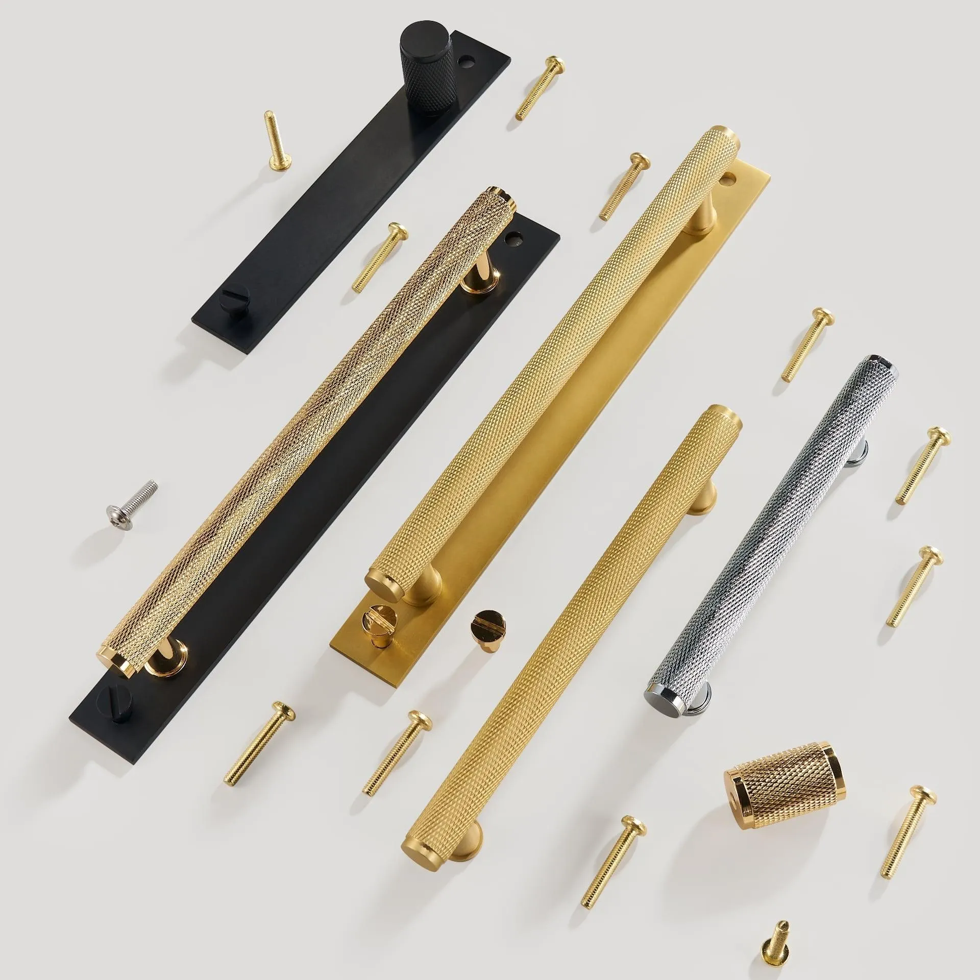 PORTA / Solid Brass Knurled Handles
