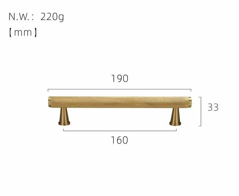 PORTA / Solid Brass Knurled Handles