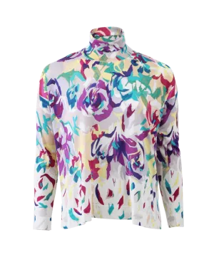 Printed Turtleneck