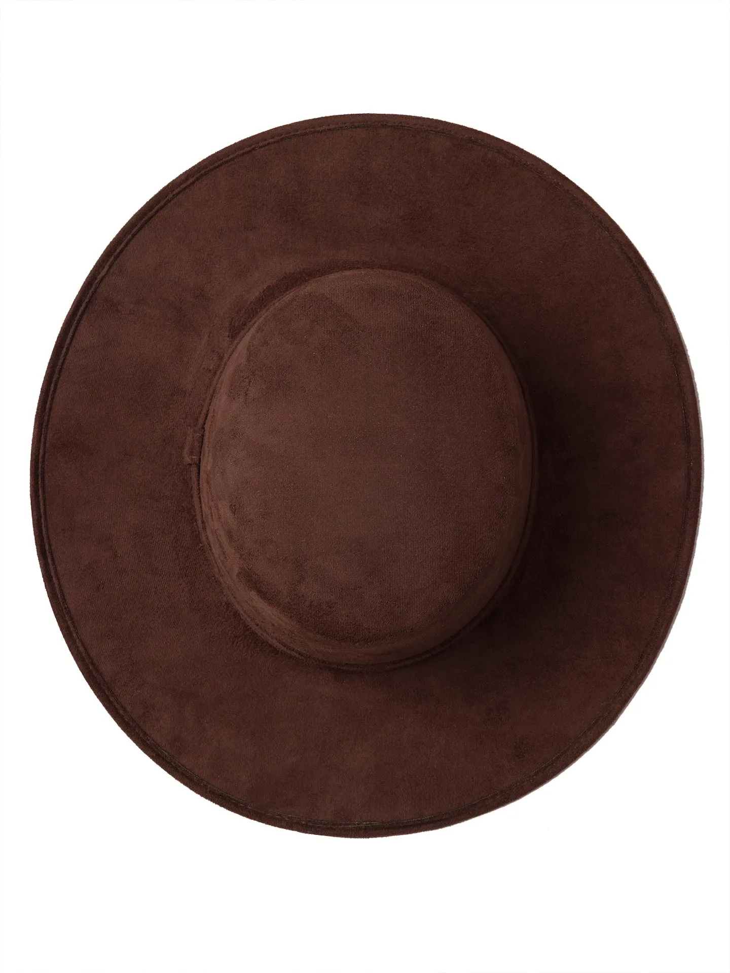 "Icon" Brown Embellished Wide Brim Hat