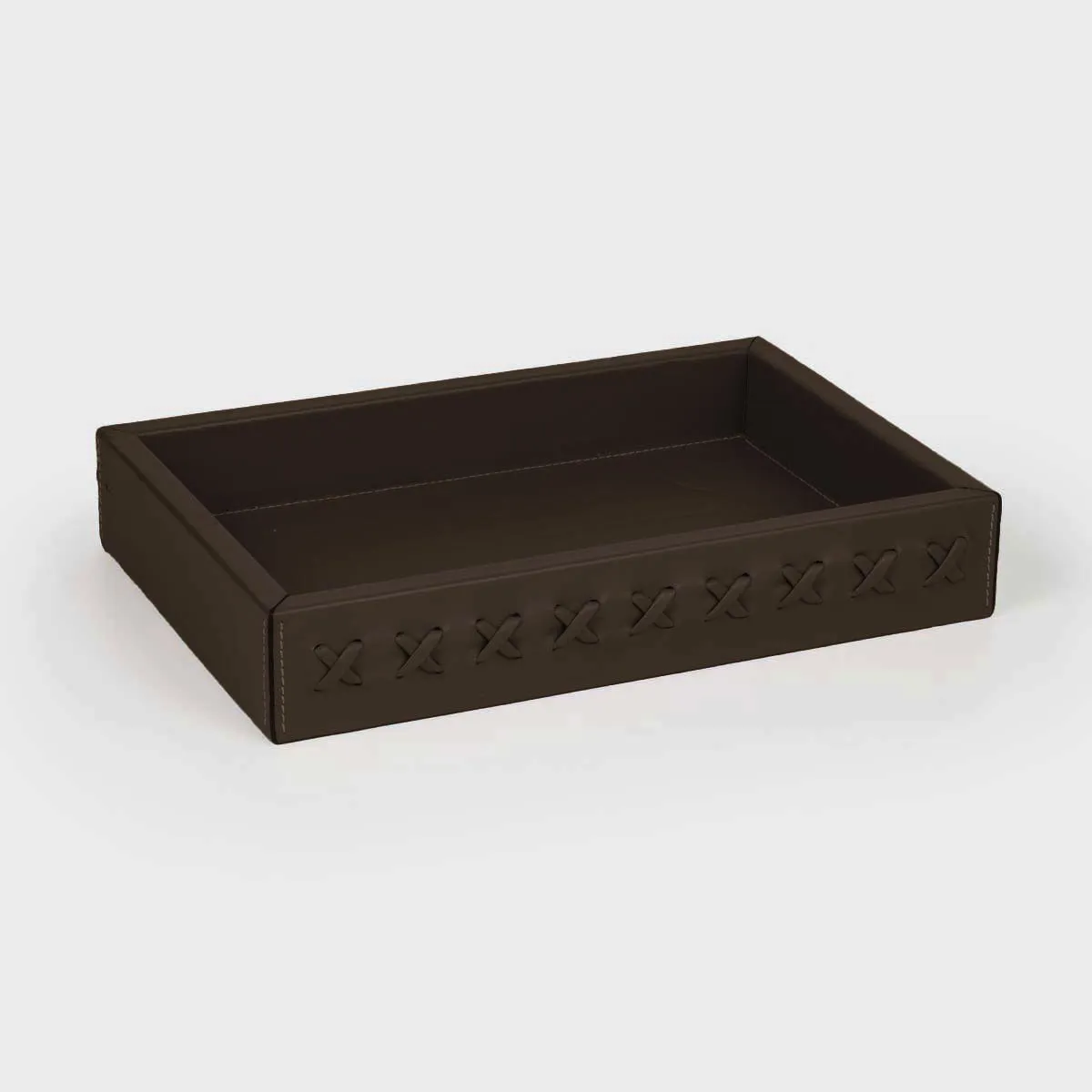 Rectangular Pocket Emptier - Handmade leather trinket
