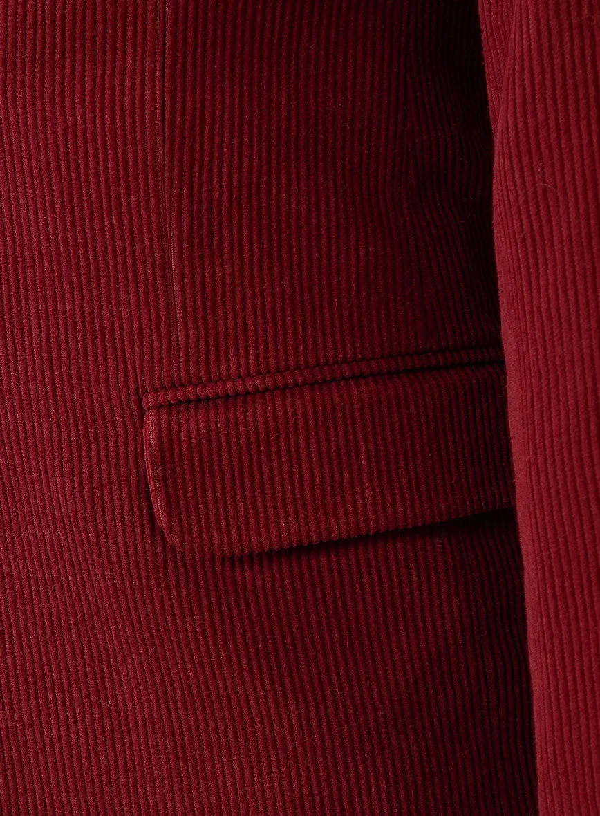 Red Corduroy 3 Piece Suit