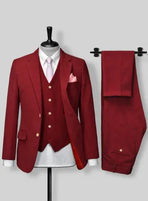 Red Corduroy 3 Piece Suit