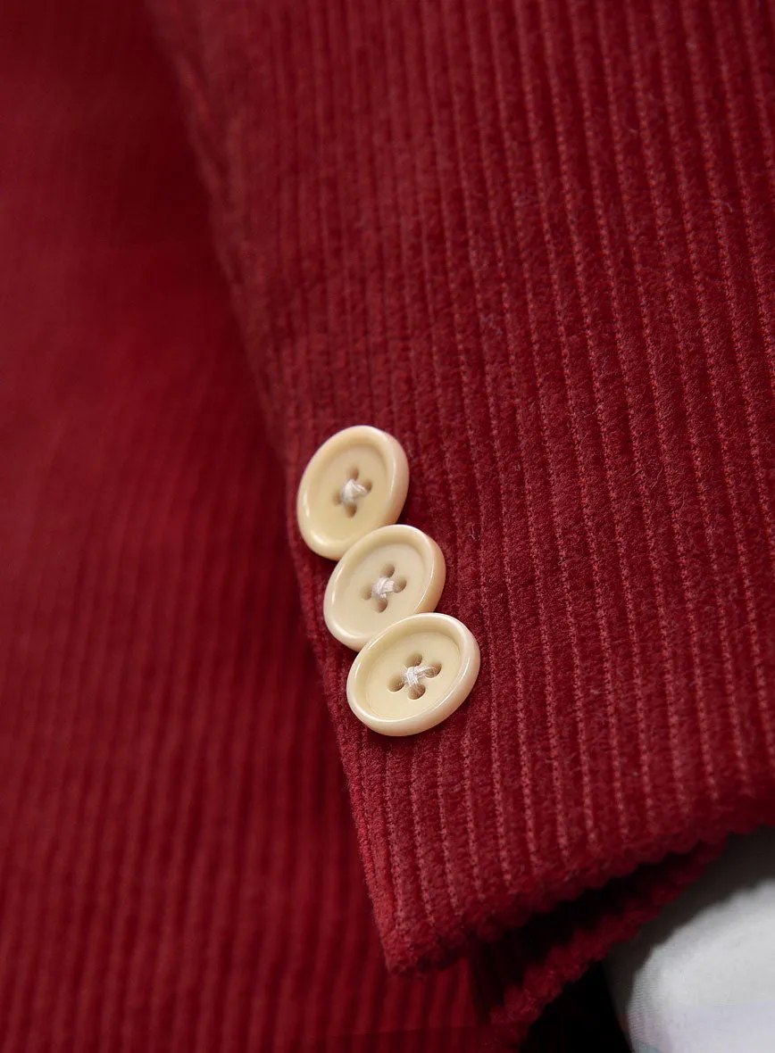 Red Corduroy 3 Piece Suit