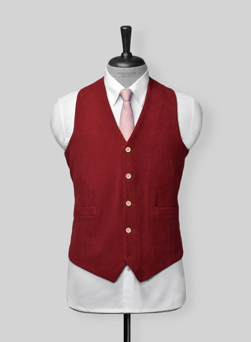 Red Corduroy 3 Piece Suit