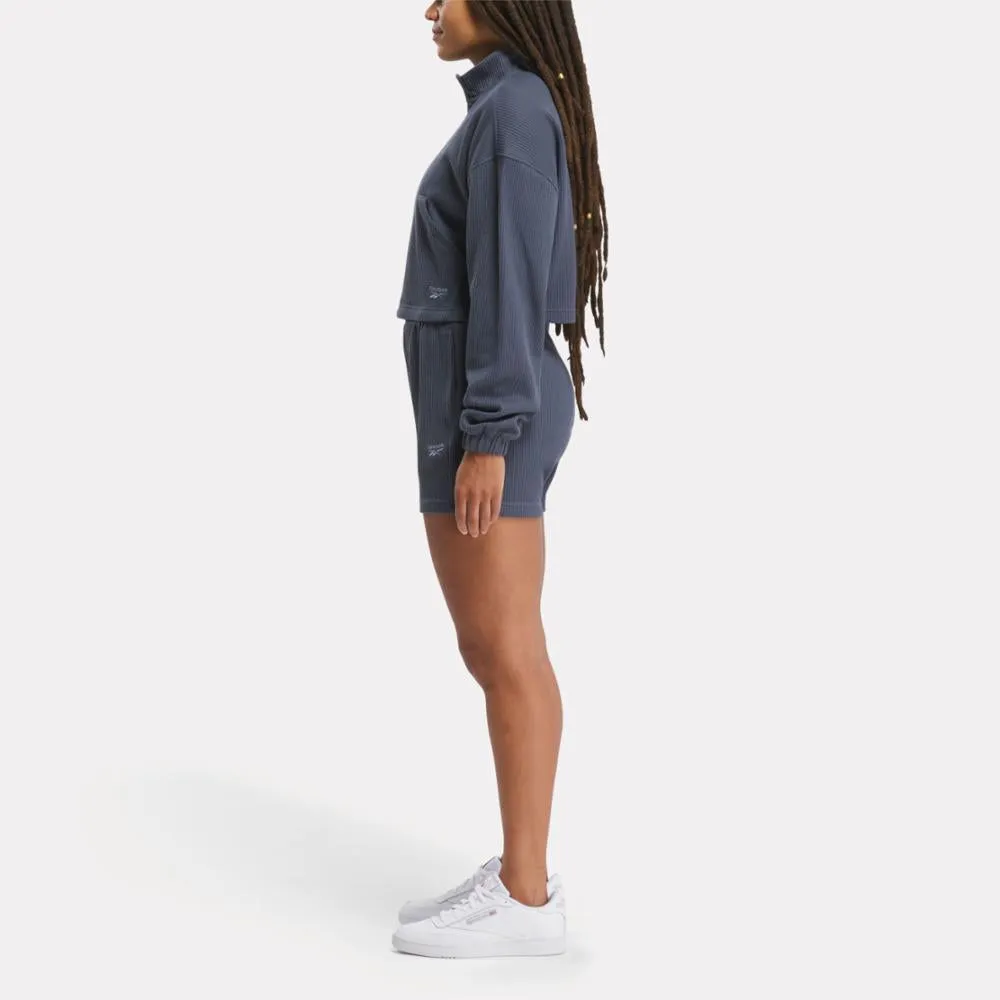 Reebok Apparel Women Classics Wardrobe Essentials Waffle Cover-Up EACOBL