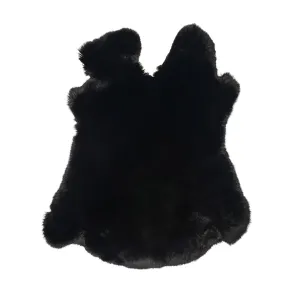 Rex Rabbit Fur - Black