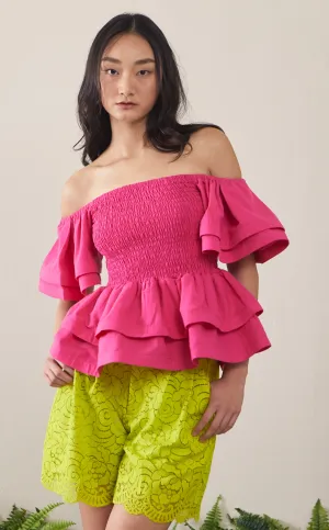 ROMA TOP - HOT PINK