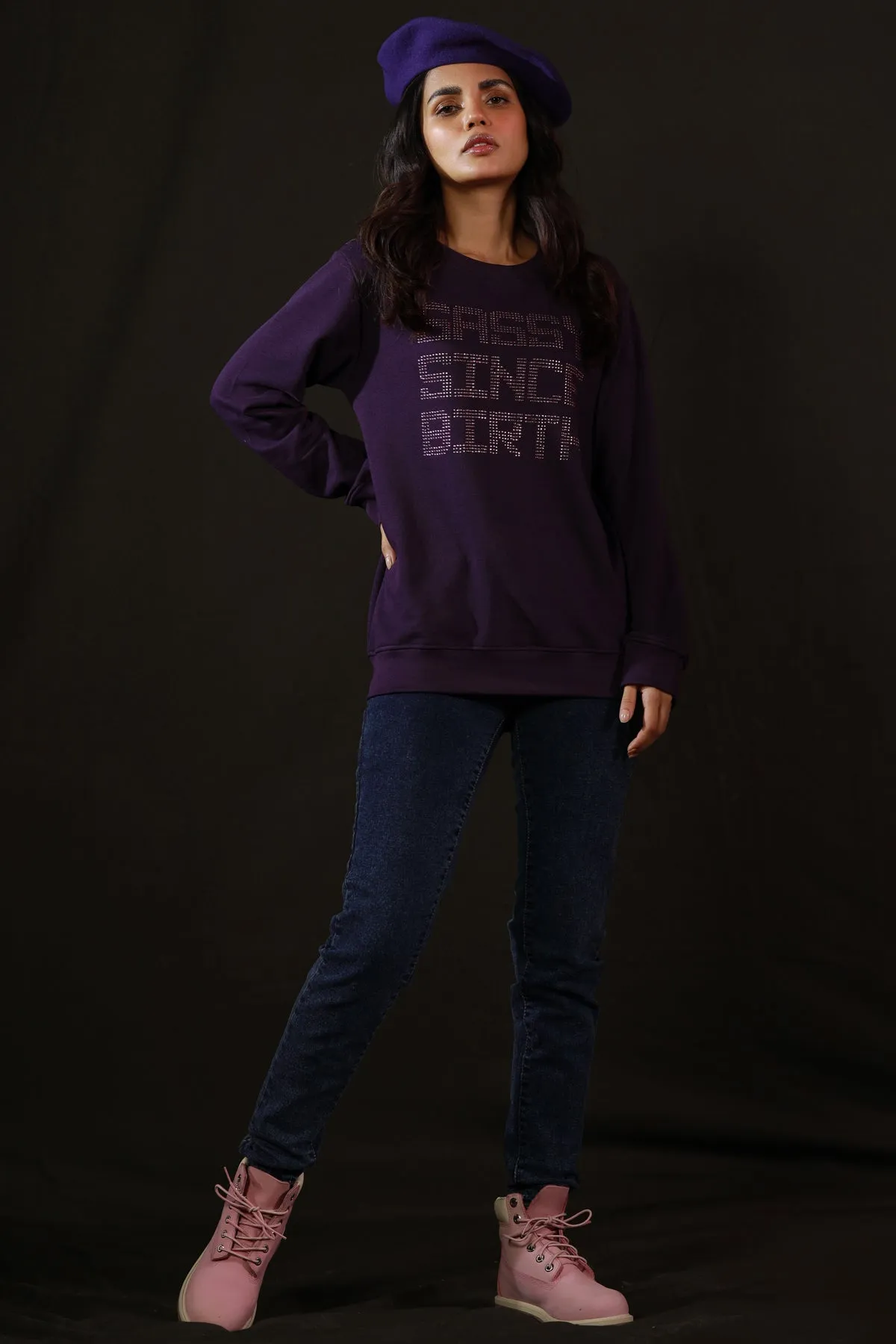 Sassy Purple Sweatshirt - W22 - WSW0034