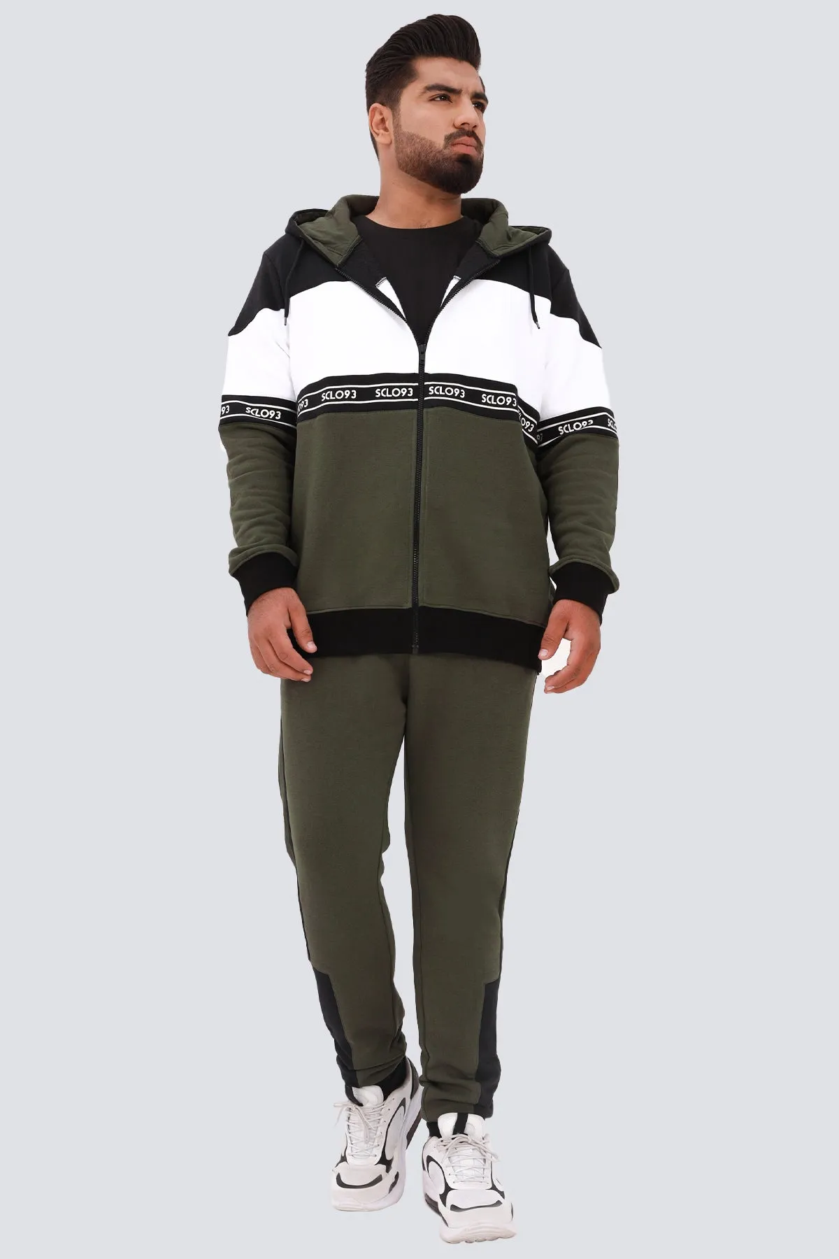 Sclo93 Graphic Zipper Hoodie (Plus Size) - W22 - MH0037P