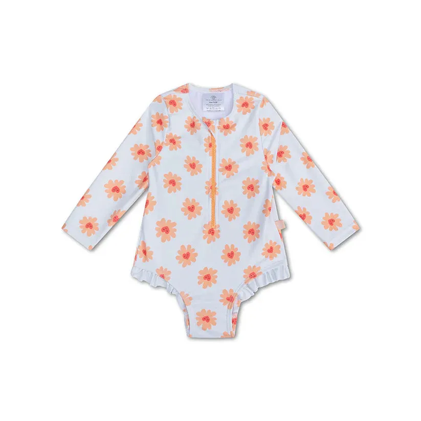 SE UV badpak met lange mouwen Flower Hearts 110/116 cm